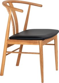 Jedálenská stolička z imitácie kože v čierno-prírodnej farbe Artenara – House Nordic