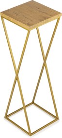 STOJAN NA KVETINÁČ LOFT6 70X24X24 CM ZLATÁ/HNEDÁ