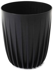 Kvetináč PÁSIKOVANÝ ECO V 30 cm čierny