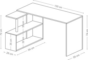 Pracovný stôl Gelincik White