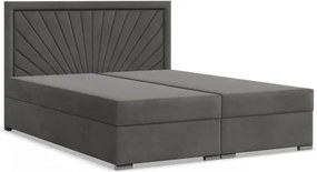 Manželská posteľ VICENZA Velvet 160×200 cm sivá