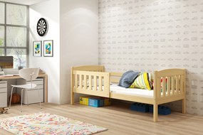 Interbeds Jednolôžková posteľ Kubus1 pre teenagerov 200x90 s matracom - prírodná