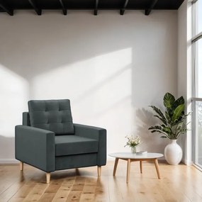 Kreslo BLANK Elegant tmavosivé