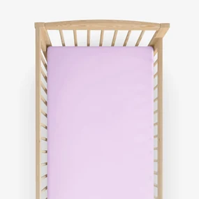 Goldea bavlnená plachta do detské postieľky - orgovánová 70 x 140 cm