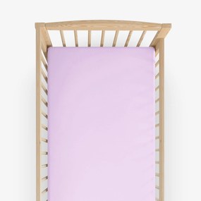 Goldea bavlnená plachta do detské postieľky - orgovánová 70 x 140 cm