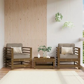 Záhradné stoličky 2 ks medovo hnedé borovicový masív 825628