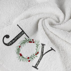 Bavlnený vianočný uterák biely JOY Šírka: 50 cm | Dĺžka: 90 cm