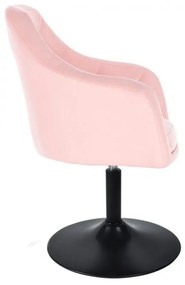 LuxuryForm DESIGN Kreslo ROMA na čiernom tanieri - ružové