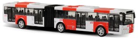 RAPPA Kovový kĺbový autobus DPP - PID Praha červený, 18 cm