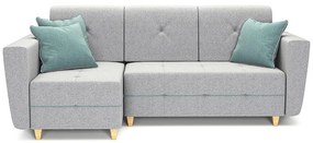 Rohová sedacia súprava Grey L Enzo 162+Enzo 154 dr narural J.SZ