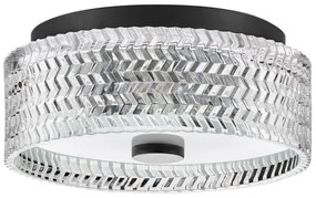 Hinkley HK-ELLE-F-S-BK - Stropné svietidlo 2xE27/60W/230V pr. 30,5 cm čierna