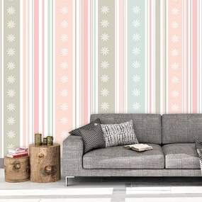 Sablio Tapeta Pruhy a bodky - 208x125 cm