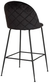 Čierne zamatové barové stoličky v súprave 2 ks 108 cm Lausanne – House Nordic
