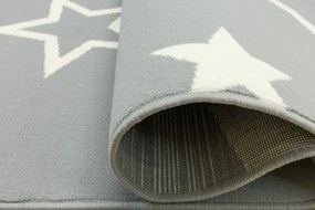 Koberec LUNA 533744/89944 hviezdy, sivý / krémový