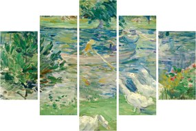 Obraz - Berthe Morisot, Girl in a Boat with Geese, reprodukcia (150x105 cm)