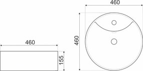 Novoterm Keramické umývadlo na dosku NV-KR-138 mramor