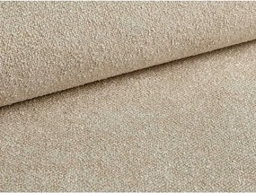 Béžová čalúnená dvojlôžková posteľ s úložným priestorom s roštom 200x200 cm Eric – Micadoni