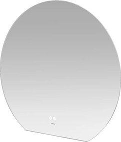 Mereo Mereo, zrkadlo okrúhle s rovnou hranou 800x740 mm, ambientné LED osvetlenie a odhmlievanie, MER-CN185