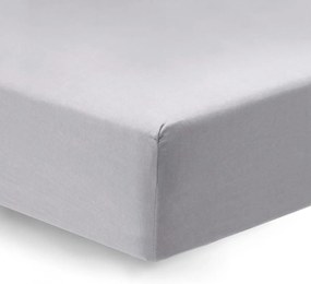 Napínacia plachta SUPER STRETCH Jersey sivá, 90x200 cm