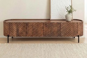 Dizajnový TV stolík Zaxson 200 cm hnedé mango