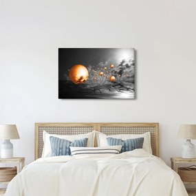 Obraz oranžových abstraktných gulí (90x60 cm)