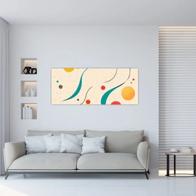 Obraz - Minimalistická farebná ilustrácia (120x50 cm)