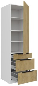 Potravinová kuchynská skrinka Carminia 60 DKS-210 3S1F PREMIUM BOX (dub cremona + biela). Akcia -20%. Vlastná spoľahlivá doprava až k Vám domov. 1128078