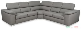 Kožená rohová sedacia súprava LOREN II XL, biela (madras - 122 white)