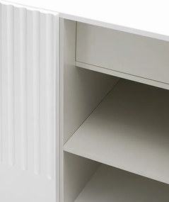 Teulat Doric dizajnová drevená komoda - Čierna, 200 cm