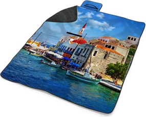 Sablio Plážová deka Domčeky na Pobrežie: 200x140 cm