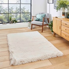 Krémovobiely koberec 60x120 cm Super Teddy – Think Rugs
