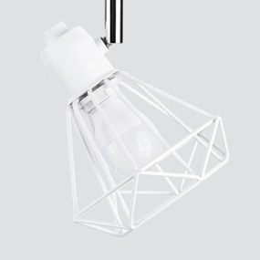 Bodové svietidlo Artemis, 3x biele drôtené tienidlo, (môžnosť polohovania)