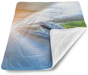 Sablio Deka pre bábätko Rýchlovlak prechádzajúci stanicou - 90x120 cm