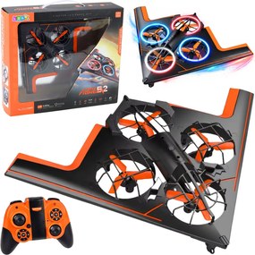 LEAN Toys Dron diaľkovo ovládaný RC lietajúci kvadrokoptéra Svetlá LED aplikácie