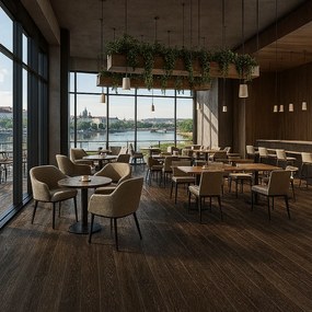 Beaulieu International Group, PVC podlaha - lino Master X 2955, na mieru, šíře 2m, hnedá, pvc, chodba / predsieň