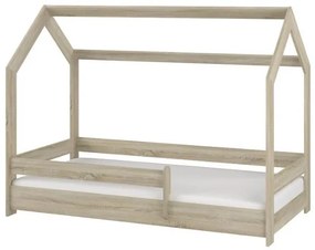 Detská domčeková posteľ LITTLE HOUSE - dub sonoma - 160x80 cm