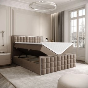 VYSOKÁ ČALÚNENÁ POSTEĽ NOEMI SILVER 140X200 ROYAL VELVET 176