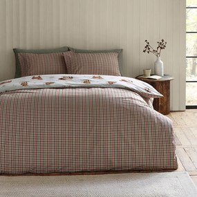 Hnedé/béžové obliečky na dvojlôžko/predĺžené 230x220 cm Angus Highland Cow – Catherine Lansfield