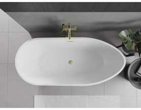 Mexen Eos, voľne stojaca vaňa 170 x 75 cm, biela, zlatý matný prepad, 52471707500-55