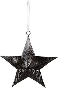 Čierna antik závesná kovová hviezda - 25*6*27 cm