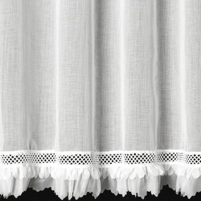 ZÁCLONA NA KRÚŽKOCH KIARA 350X150 CM BIELA