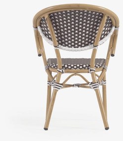 Hnedá kovová/plastová záhradná stolička Marilyn – Kave Home