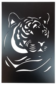 Veselá Stena Drevená nástenná dekorácia Tiger čierny