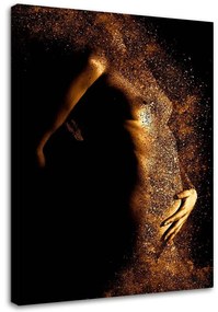 Obraz na plátně Nahá žena Zlatý prach - 60x90 cm