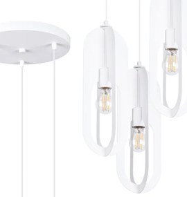 Sollux SL.1361 - Luster na lanku NICUS 3xE27/15W/230V biela