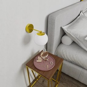 Nástenné svietidlo 1xE27/40W/230V zlaté/biele