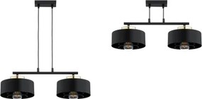 BRILAGI - Závesný luster na lanku SPRING 2xE27/60W/230V čierna/zlatá