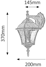Rabalux 8391 - Vonkajšie nástenné svietidlo TOSCANA 1xE27/60W/230V