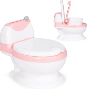 Detský nočník ECOTOYS – sedes s vyberateľnou nádobkou, zatváracím vekom a kefkou