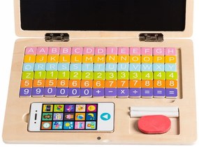 Drevený vzdelávací notebook, Ecotoys
